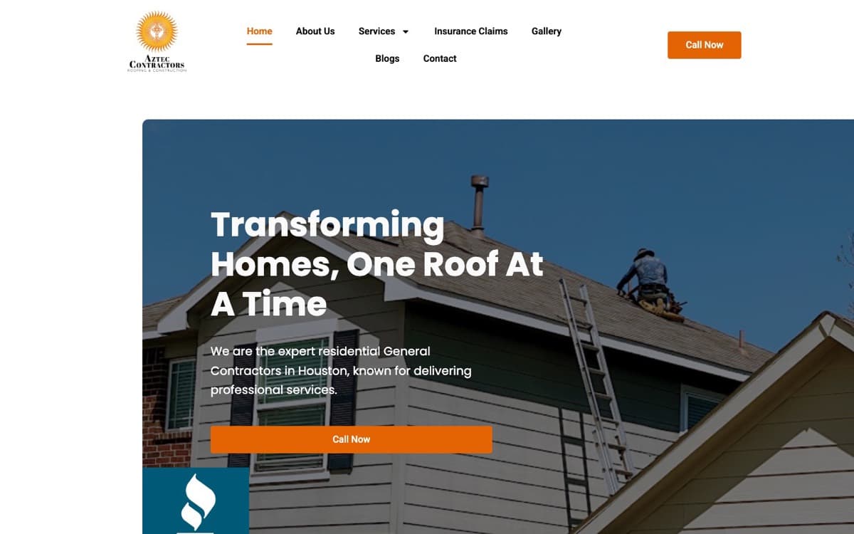 Aztec Contractors website built by Alzhan Group